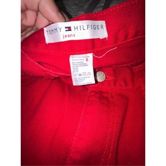Vintage Y2K Tommy Hilfiger red denim pants size 8 - Picture 4 of 4